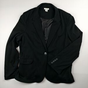 PURE Alfred Sung Womens XL Black Blazer Classic Workwear Business Casual Jacket